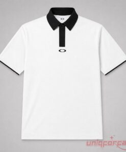 Justin Bieber Oakley Icon Golf White Black Short-Sleeve Polo Shirt