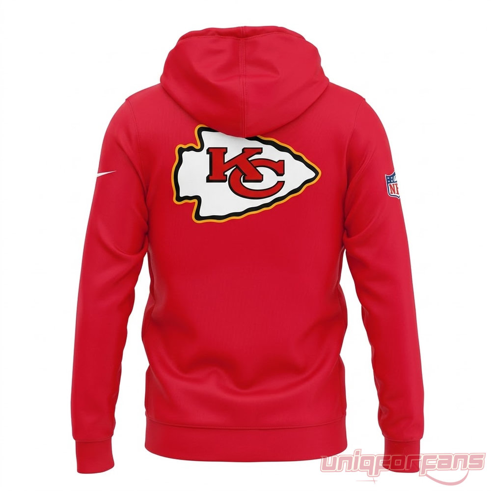 Kansas City Chiefs How 'Bout Those 2026 Special Red Graphic Hoodie back displaying large Chiefs arrowhead logo