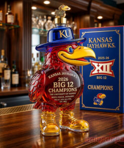 Kansas Jayhawks 2026 Big 12 Champions Commemorative Whiskey Bottle