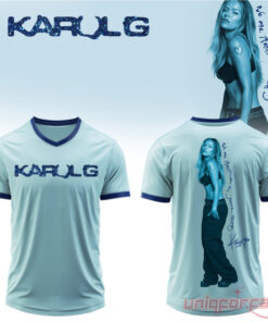 Karol G No Me Arrepiento Album Cover V-Neck Football Jersey Karol G No Me Arrepiento Album Cover V-Neck Football Jersey
