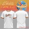 Karol G White and Orange Ringer T-Shirt featuring brown 