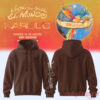Karol G Dark Brown Hoodie featuring left chest signature logo and vertical 