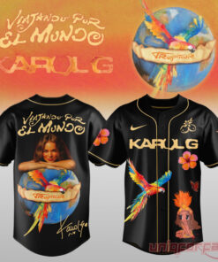Karol G Viajando Por El Mundo Tropitour Baseball Jersey