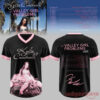 Kylie Cantrall Valley Girl Problems 2026 Tour Bedazzled Logo Football Jersey with pink rhinestone-style