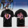 Kylie Cantrall Valley Girl Problems Tour Bedazzled Inspired Crewneck Tee in black with heart-framed portrait front graphic and full-length photo back print