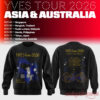 LOONA Yves 2026 Asia & Australia Tour Photo Print Crewneck Sweater in black with blue cosmic character artwork and gold tour text