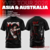 LOONA Yves 2026 Asia & Australia Tour White Cat T-Shirt in black featuring red