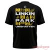 Linkin Park UNSHATTER Special Graphic Black Shirt back featuring yellow band photo collage grid