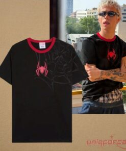 Marvel Spider Man Web Print Ringer T-Shirt