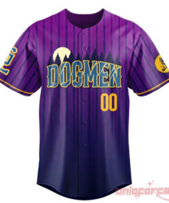 Michigan Dogmen Custom Purple Pinstripe Jersey