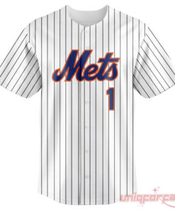 NY Mets IVE An Yujin #1 Pinstripe Baseball Jersey