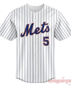 NY Mets IVE Liz 2026 #5 Pinstripe Top Baseball Jersey