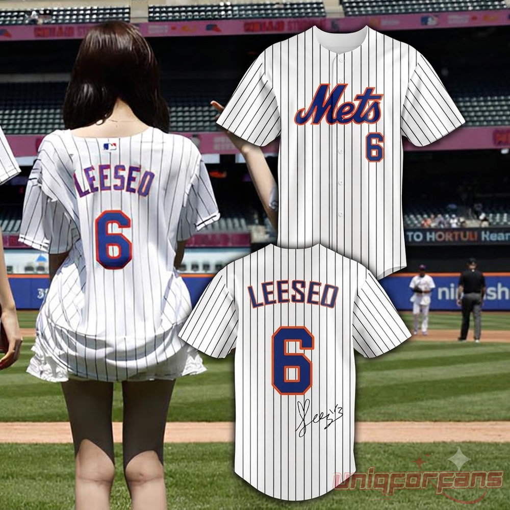 NY Mets x IVE Leeseo #6 Custom Tribute Baseball Jersey NY Mets x IVE Leeseo #6 Custom Tribute Baseball Jersey