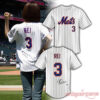 NY Mets IVE An Yujin #1 Pinstripe Baseball Jersey