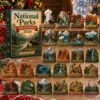 National Parks Advent Calendar 2026 Acrylic Ornaments Set displaying box with 24 miniature national park figurines