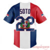 Image 3 (Back View): New York Mets Dominican Republic Heritage Night Jersey 2026 Soto #22 back featuring Dominican flag design