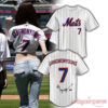 NY Mets IVE Gaeul #2 Pinstripe Baseball Jersey NY Mets IVE Gaeul #2 Pinstripe Baseball Jersey
