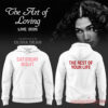 Olivia Dean The Art of Loving Concert Hoodie White showing pink Saturday Night front and red back lettering