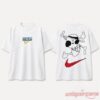 One Piece Luffy Drawn Jolly Roger Swoosh T-Shirt white graphic tee showing front chest logo and back print