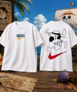 One Piece Luffy Drawn Jolly Roger Swoosh T-Shirt