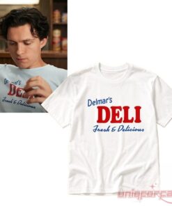 Pe­ter Park­er Delmar’s Deli Fresh And Delicious Shirt In Spi­der-Man Brand New Day Movie 2026