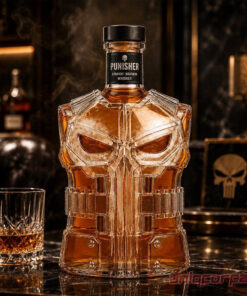 Punisher Skull Tactical Armor Whiskey Bottle – Limited Edition