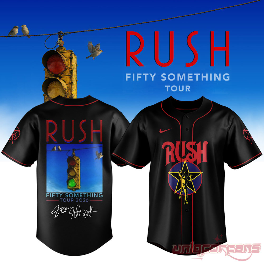 RUSH Concert Fifty Something 2026 Graphic Button Jersey RUSH Concert Fifty Something 2026 Graphic Button Jersey