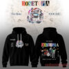 Rosetopia The Rose Tour 2026 Live Session Hoodie in black with colorful band illustration print on the back