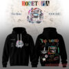 Rosetopia The Rose Tour 2026 Live Session Hoodie in black with colorful song tracklist collage graphic on the back
