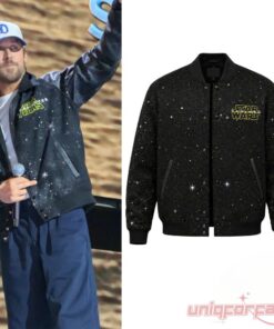 Ryan Gosling Star Wars Starfighter Varsity Bomber Jacket Ryan Gosling Star Wars Starfighter Varsity Bomber Jacket