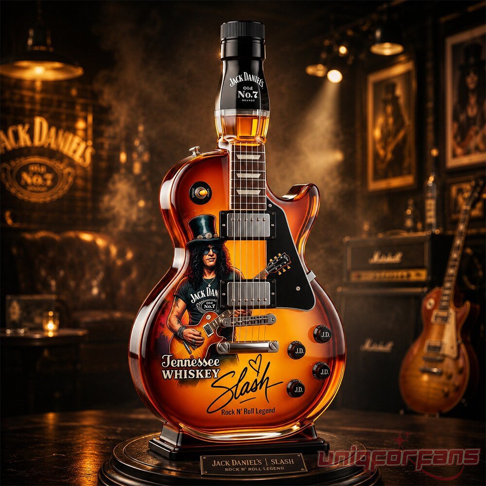Slash Signature Gibson Les Paul Electric Guitar Whiskey Bottle - Limited Edition Slash Signature Gibson Les Paul Electric Guitar Whiskey Bottle - Limited Edition