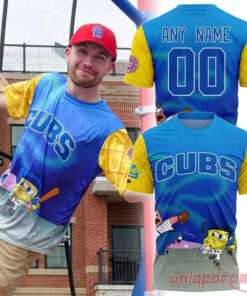 South Bend Cubs x SpongeBob SquarePants Custom T-Shirt South Bend Cubs x SpongeBob SquarePants Custom T-Shirt