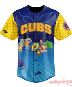 South Bend Cubs x SpongeBob SquarePants Theme Night Button-Up Customized Baseball Jersey
