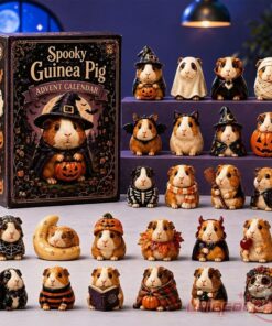 Spooky Guinea Pig Halloween Advent Calendar Mini Resin Figurines Set