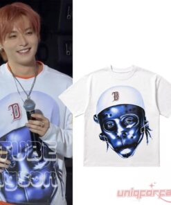 Stray Kids Lee Know Concert Blue Hockey Mask T-Shirt