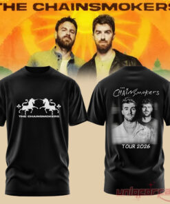 The Chainsmokers 2026 Tour Black Graphic Tee The Chainsmokers 2026 Tour Black Graphic Tee