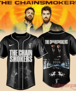 The Chainsmokers Concert 2026 Black Button-Up Baseball Jersey