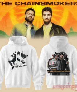 The Chainsmokers Tour 2026 Graphic All-Over Print Hoodie White The Chainsmokers Tour 2026 Graphic All-Over Print Hoodie White