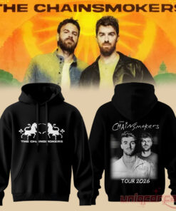 The Chainsmokers Tour Black Portrait Graphic Hoodie 2026 The Chainsmokers Tour Black Portrait Graphic Hoodie 2026