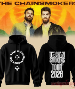 The Chainsmokers Tour Black Portrait Graphic Hoodie 2026