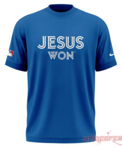 Toronto Blue Jays x JESUS WON 2026 Special Blue Shirt Toronto Blue Jays x JESUS WON 2026 Special Blue Shirt