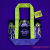 Trader Joe's Disney Villains Trick or Treat Halloween Tote Bag front view flat lay against a purple background