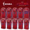 Womens Basketball x Spider-Man Custom Web Jersey 2026 grid displaying 9 team editions with spider web graphics and blue stars