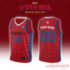 Womens Basketball x Spider-Man Custom Web Jersey 2026 Washington Mystics edition with red web print and blue side stars