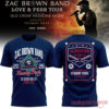 Zac Brown Band x Boston Red Sox Tour Shirt At Fenway Park, short-sleeve tee in navy with front diamond logo and Fenway back print